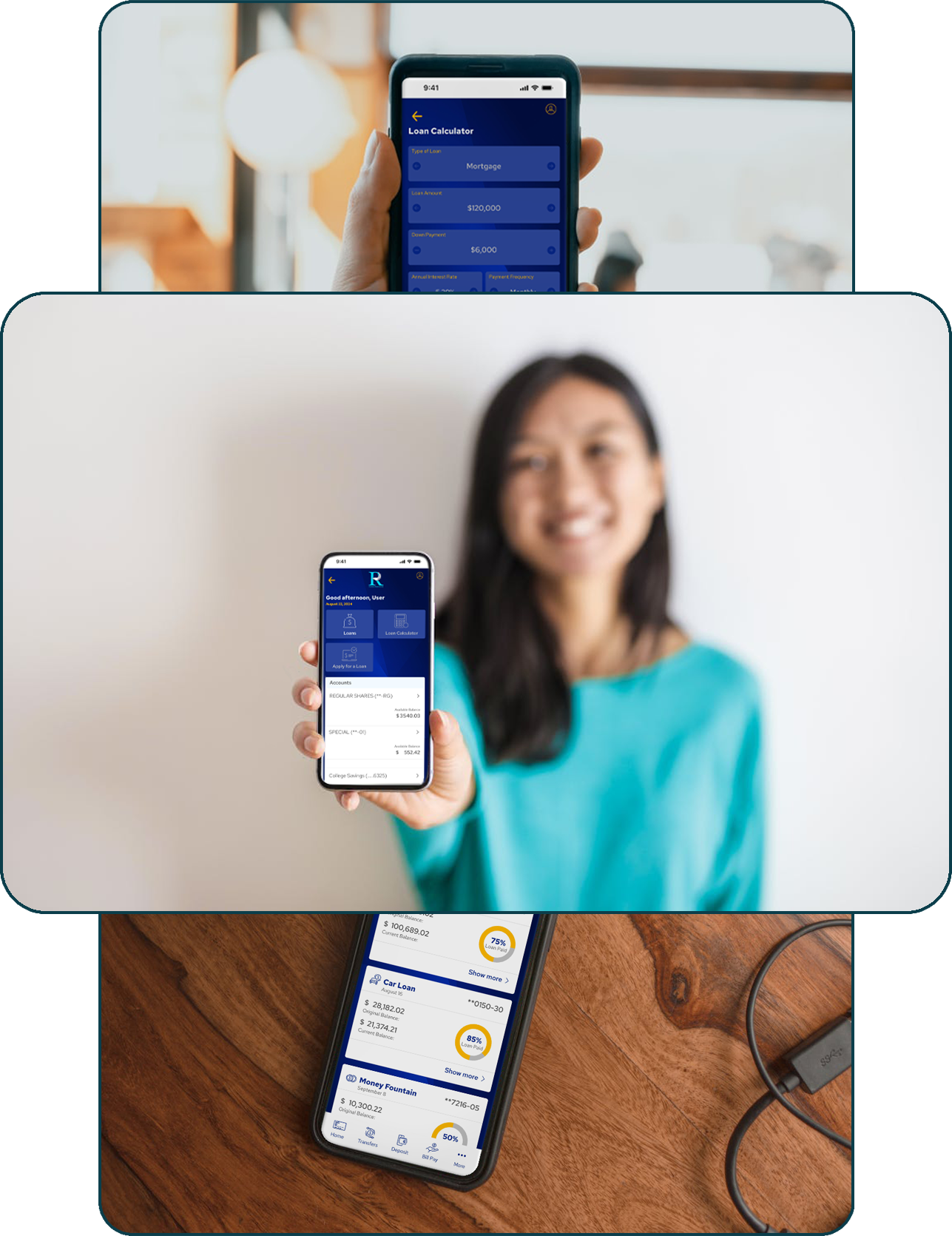 Woman using IQ Neo App